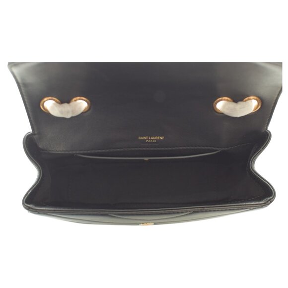 Yves Saint Laurent LOULOU small in MATELASSÉ black lambskin leather shoulder bag - Picture 13 of 16